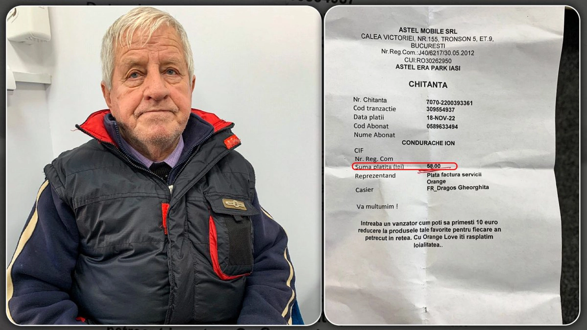Un bătrân din Iași are o singură dorință: închiderea abonamentului Orange! Facturile duble și angajații nu îi dau pace: „Nici nu pot dormi noaptea de stres”