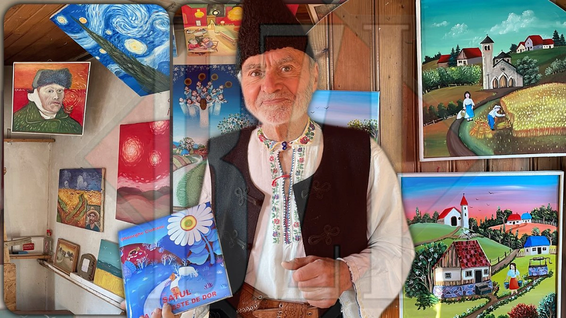 Un pictor din Iași transpune frumusețea satului tradițional pe pânză. Tablourile inspirate după arta lui Van Gogh se vând pe bandă rulantă! Gheorghe Ciobanu: „Am câștigat atunci în jur de 800 de milioane de lei” – FOTO/VIDEO
