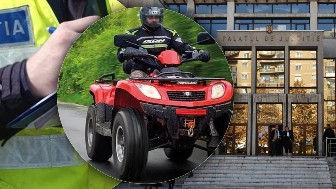 S-a ales cu o amendă penală pentru că a condus un ATV neînmatriculat. Marinel Mihai Badea avea și permisul suspendat