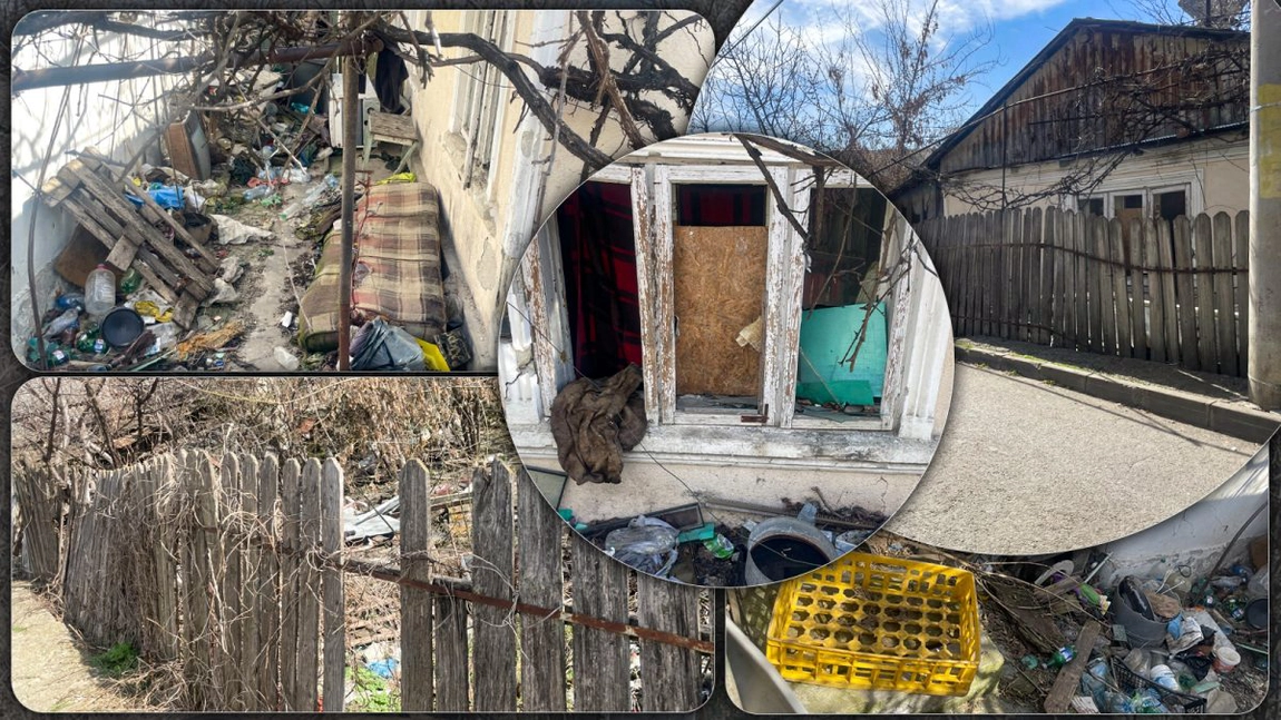 O casă din centrul Iașului a fost transformată de proprietar în centru de colectare. Toate gunoaiele pe care le găsește pe străzi le depozitează pe proprietate - FOTO