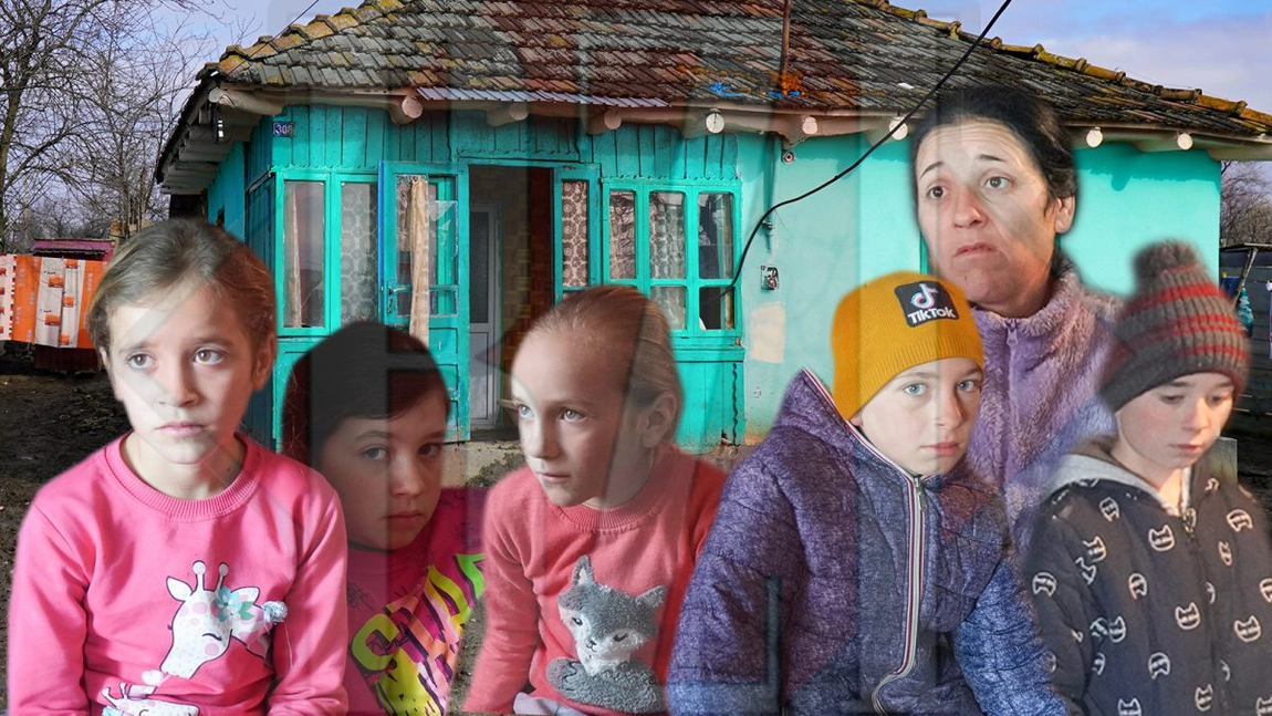 Drama prin care trece o mamă singură din comuna ieșeană Scânteia, ce se îngrijește de opt suflete nevinovate. Riscă să rămână fără un acoperiș deasupra capului – GALERIE FOTO