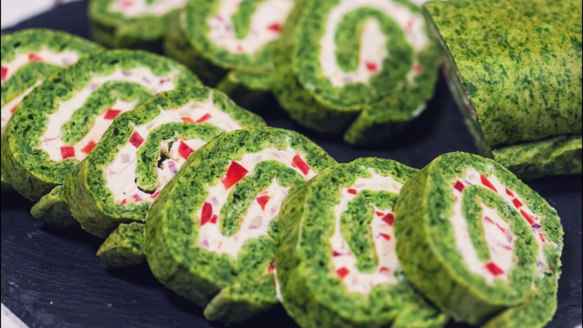 Ruladă aperitiv cu spanac. Un deliciu perfect la mesele festive