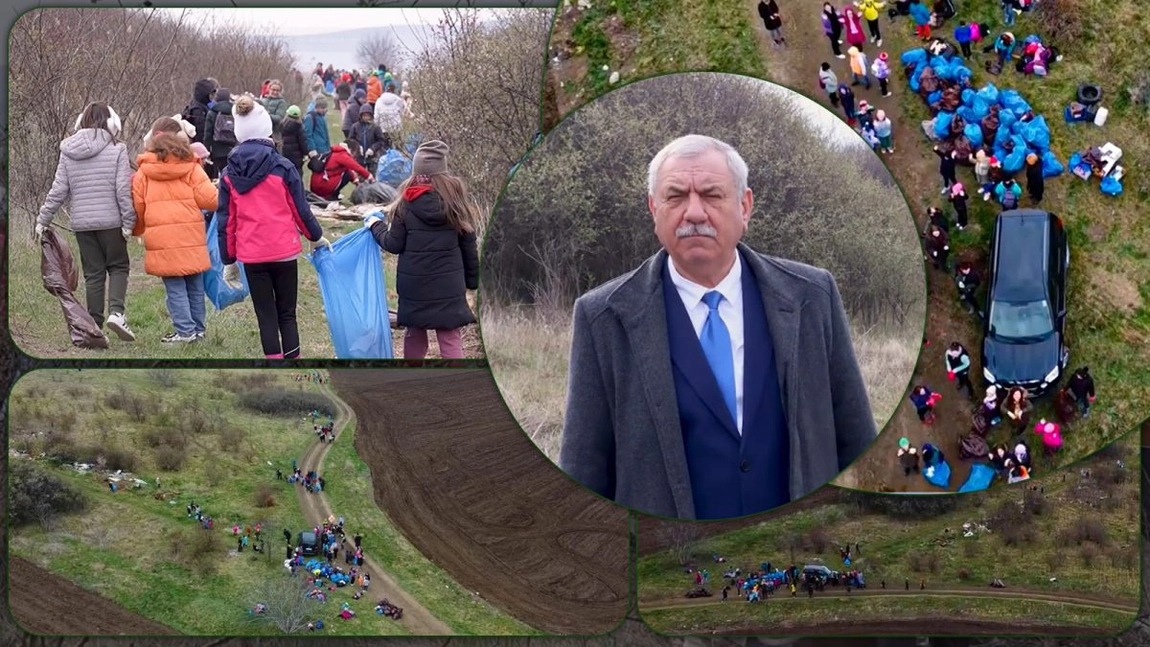 Lecție de protecție a mediului, în Balciu, comuna Miroslava. La această acțiune au participat 170 de elevi de la Școala „Varlaam Mitropolitul” Iași - FOTO