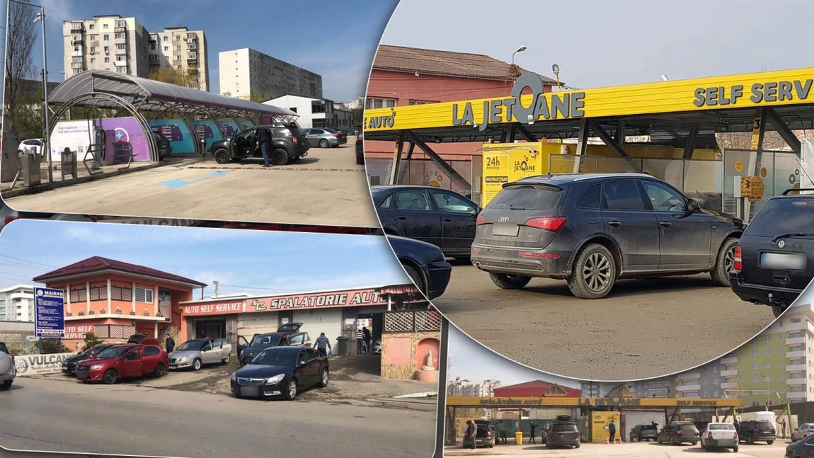 Șoferii ieșeni au luat cu asalt spălătoriile auto. Unii așteaptă și o oră pentru a-și spăla mașina - FOTO