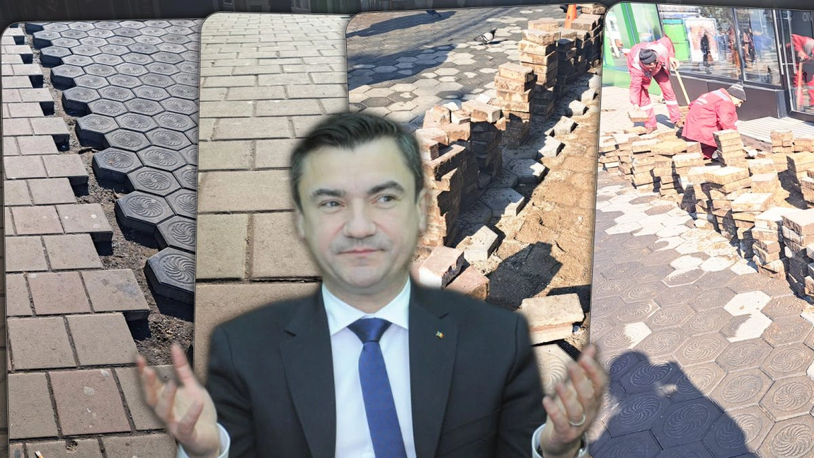 Situație revoltătoare la Iași. Municipalitatea montează trotuare de lux: „Numai la noi poți să vezi așa ceva”