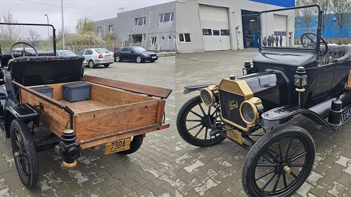 Apariție de senzație la RAR Iași! Un Ford T fabricat în 1914 a întors zeci de capete - FOTO
