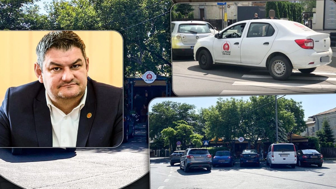 Buletin de șmecher pentru Adrian Acostoaiei. În fiecare zi, își parchează mașinile pe interzis, în fața cârciumii „La Prânz”. Poliția Locală închide ochii - FOTO