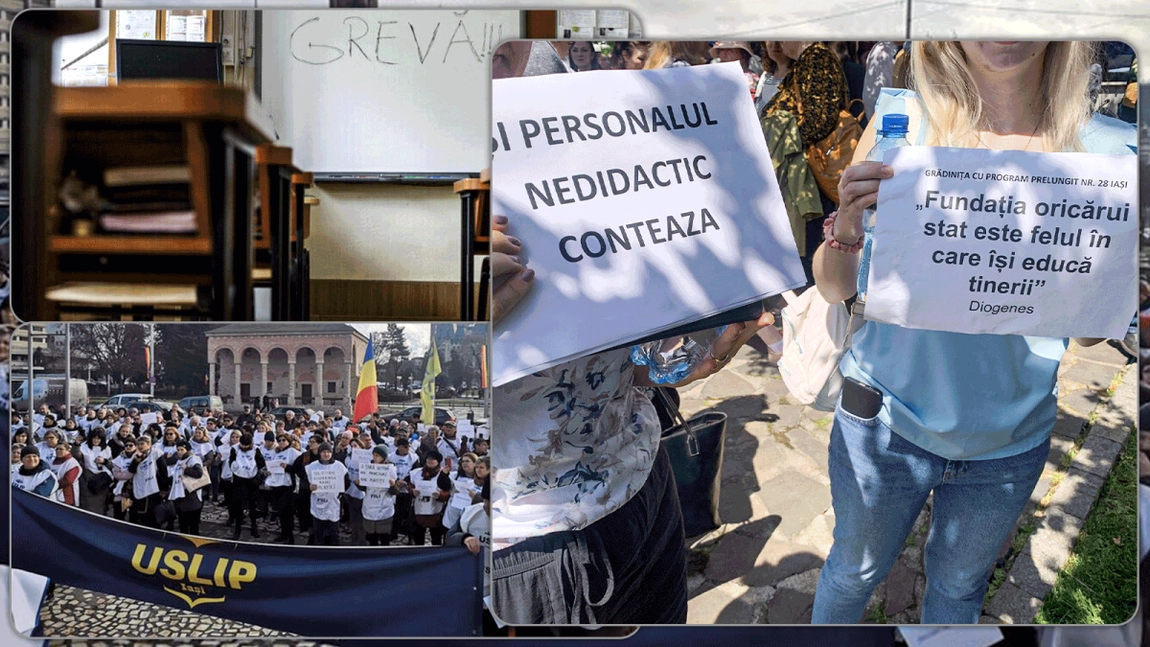 Greva generală din învățământ continuă! Profesorii nu au fost chemați ieri la negocieri:”Mergem la București” - FOTO