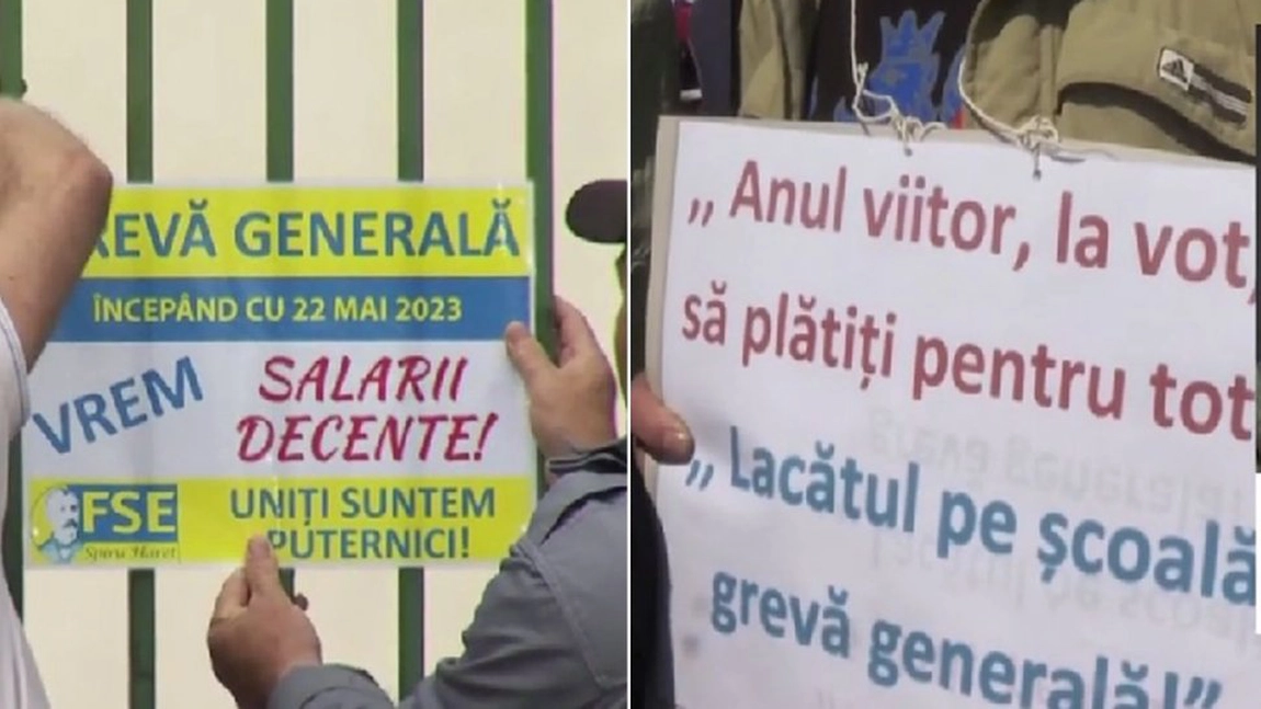 Grevă generală în școlile din România. Sute de mii de profesori și personalul auxiliar au pus „lacătul” pe unitățile de învățământ