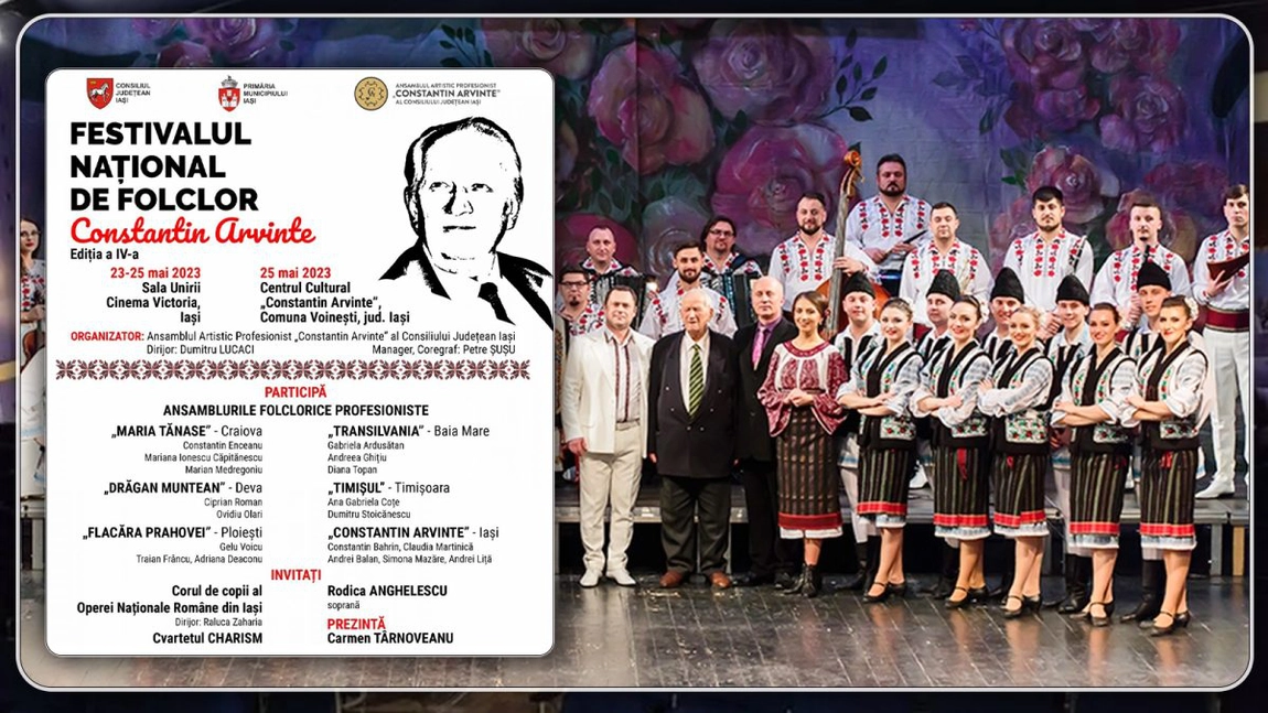 Trei zile pline de folclor la Iași. Iubitorii de muzică populară se pot bucura de Festivalul Național de Folclor „Constantin Arvinte”