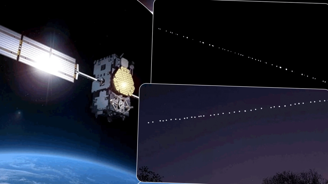 Apariție ciudată pe cerul Iașului, în miez de noapte! Sateliții Starlink i-au speriat pe ieșeni - FOTO
