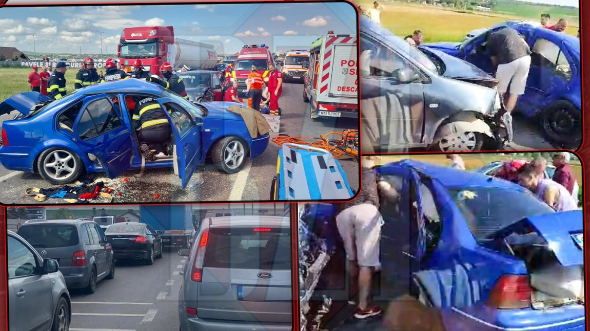 La un pas de încă o tragedie pe „Drumul Morții”. A întors autoturismul fără să clipească și a fost lovit în plin - FOTO