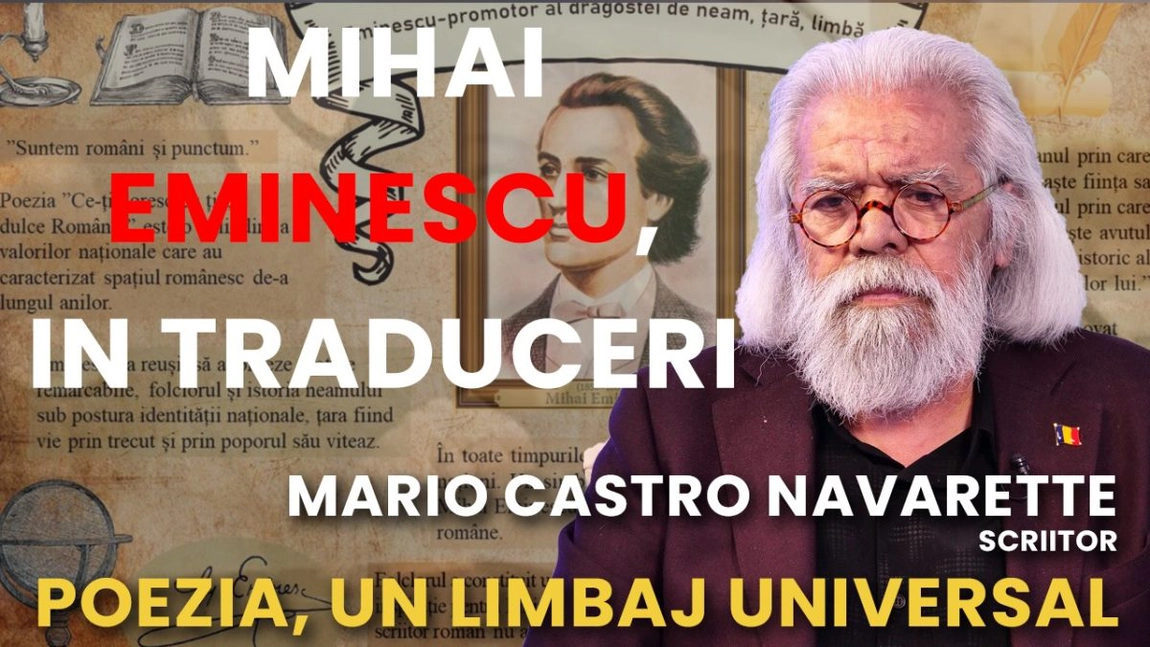 LIVE VIDEO - Top Cultural! Omagierea, evocarea emoționantă și profundă a marelui Mihai Eminescu (134 ani de la moarte), într-o ediție de colecție BZI LIVE alături de poetul, filosoful și traducătorul chilian Mario Castro Navarette - FOTO