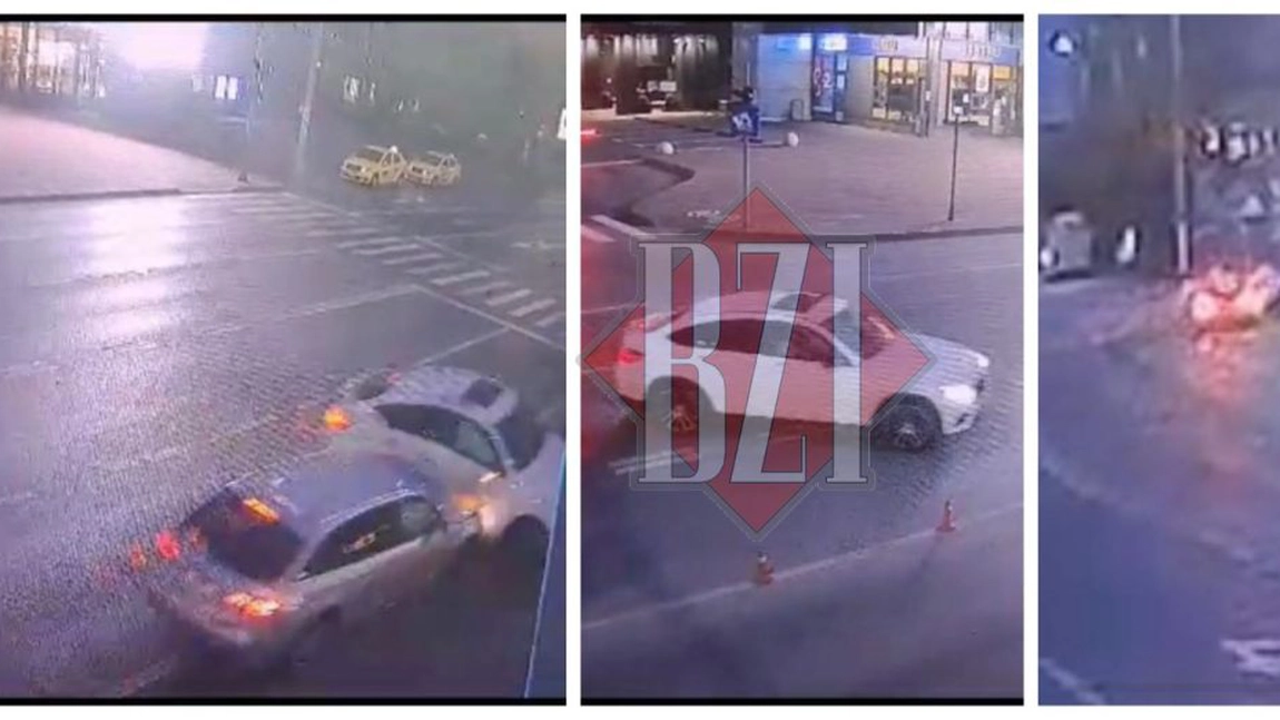 Avem imaginile! Iată momentul accidentului de sâmbătă noapte, din centrul Iașului. Un bolid de zeci de mii de euro s-a răsturnat după ce a fost izbit în plin - EXCLUSIV
