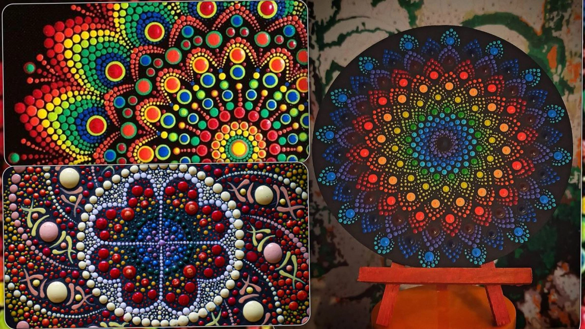 Ieșenii se pot bucura de un atelier de creație inedit. Pictura mandale în puncte este o formă artistică fascinantă și terapeutică. „Lucrul în sine necesită răbdare și atenție la detalii” - FOTO