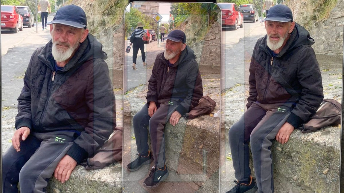 Povestea bătrânului care își plânge sărăcia lângă zidurile Mitropoliei și nimeni nu îl aude: „Sunt zile în care nu mănânc nimic”- FOTO