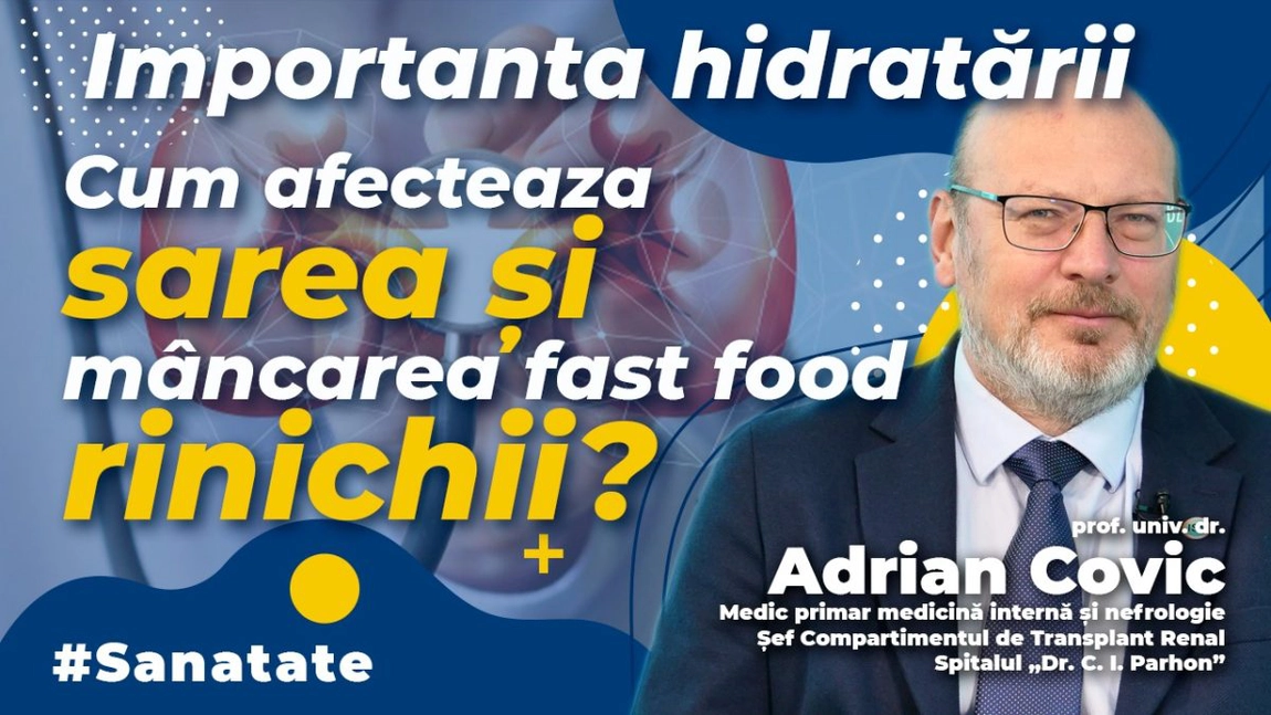 LIVE VIDEO - Prof. dr. Adrian Covic, medic primar medicină internă și nefrolog, șeful compartimentului de Transplant Renal al Spitalului 