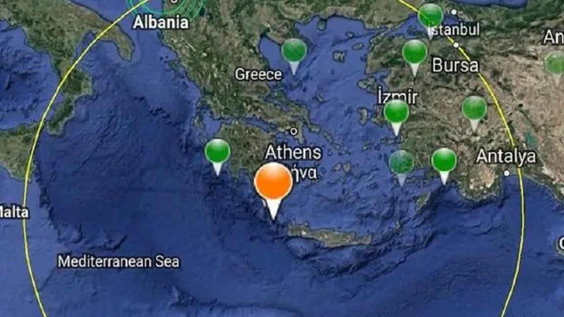 Cutremur de 4,8 grade pe Richter în Grecia. Seismul a fost urmat de două replici în mai puțin de 10 minute