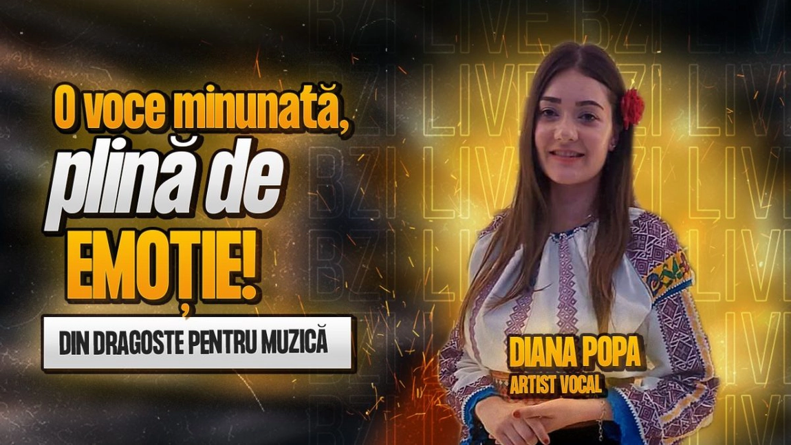 LIVE VIDEO - Diana Popa, artist vocal, povestește pentru BZI LIVE despre parcursul său muzical - FOTO