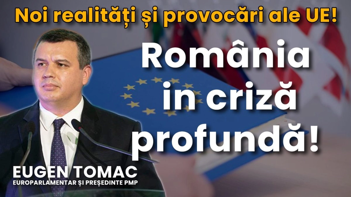 LIVE VIDEO - Europarlamentarul Eugen Tomac, preşedintele PMP România, la BZI LIVE despre noile realităţi şi provocări ale UE