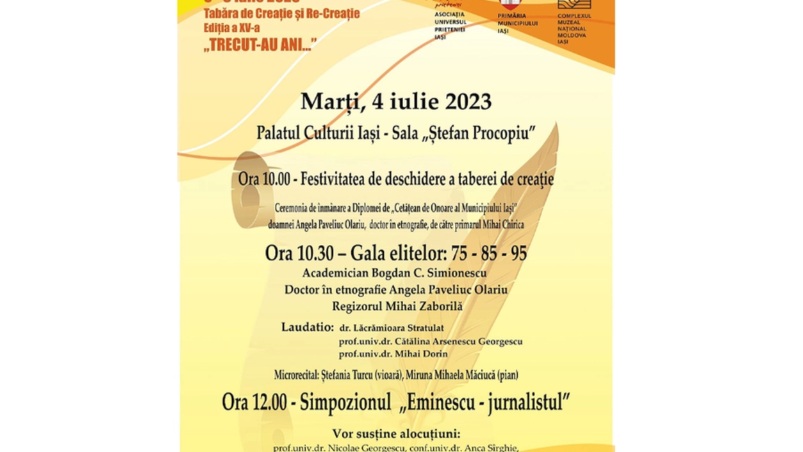 Deschiderea Taberei de Creație și Re-Creație „Trecut-au ani…”