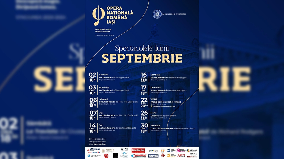 Opera Iași pune în vânzare biletele de intrare la primele spectacole ale stagiunii 2023-2024