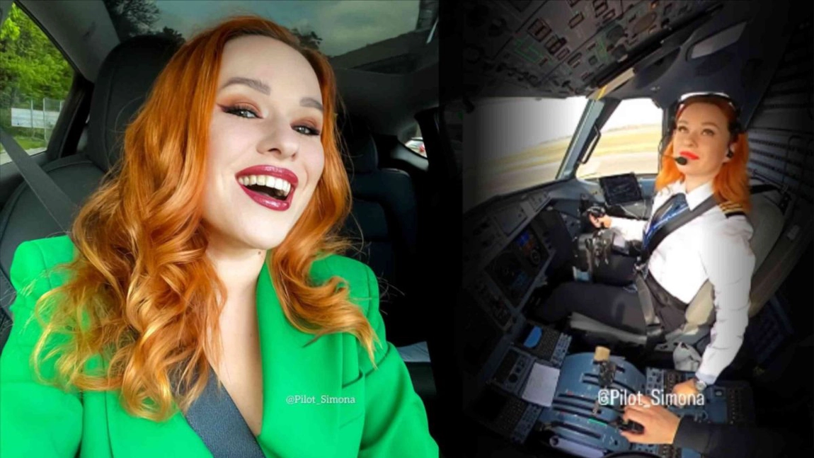 Simona Păun este pilot pe o aeronavă de linie. Tânăra a ajuns vedetă pe rețelele sociale