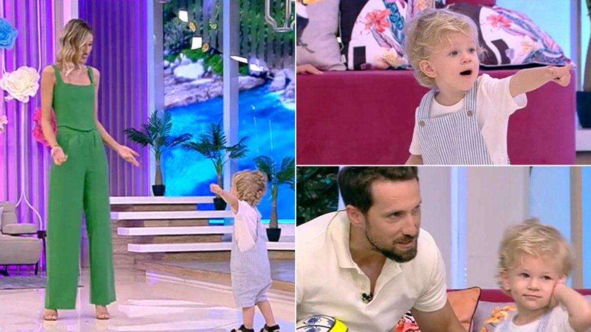 Tiago, reacție adorabilă când și-a văzut mama pe ecranele din platoul Neatza. Cum a defilat alături de Gabriela Prisăcariu
