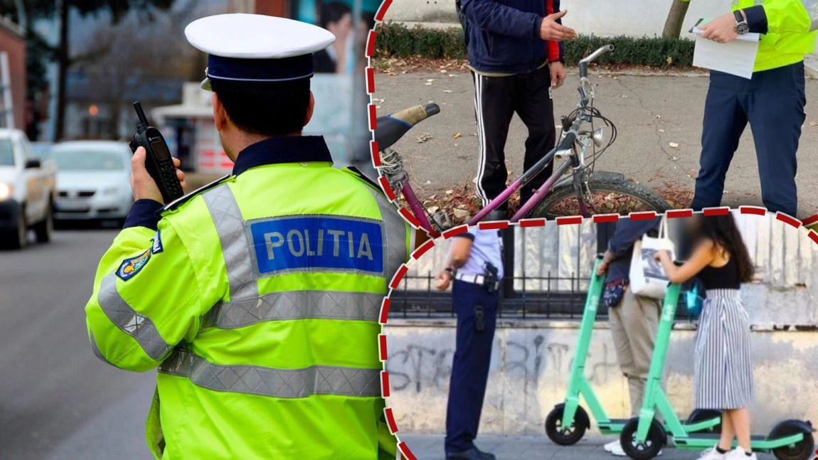 A început „vânătoarea”! Bicicliștii și conducătorii de trotinete au intrat în vizorul polițiștilor. Deja au fost aplicate sancțiuni