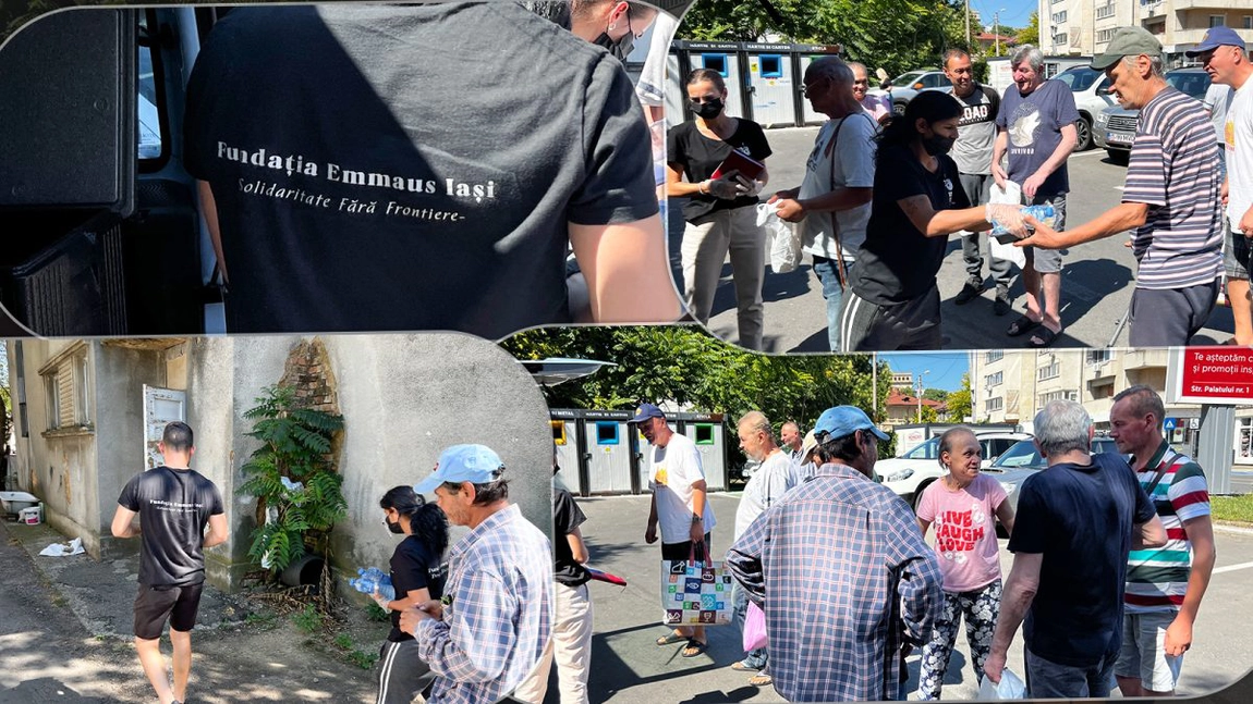 Într-o lume a uitării și disperării, o sticlă cu apă rece e un lux! Ei sunt eroii care vin în ajutorul persoanelor fără adăpost din Iași: „Mâncarea pe patru luni este 12.000 de euro” - GALERIE FOTO