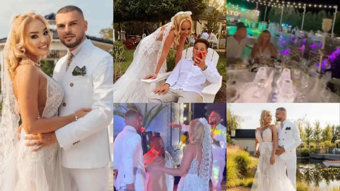Maria Constantin și Robert Stoica nu au respectat nicio tradiție la nuntă. Imagini de la evenimentul fastuos