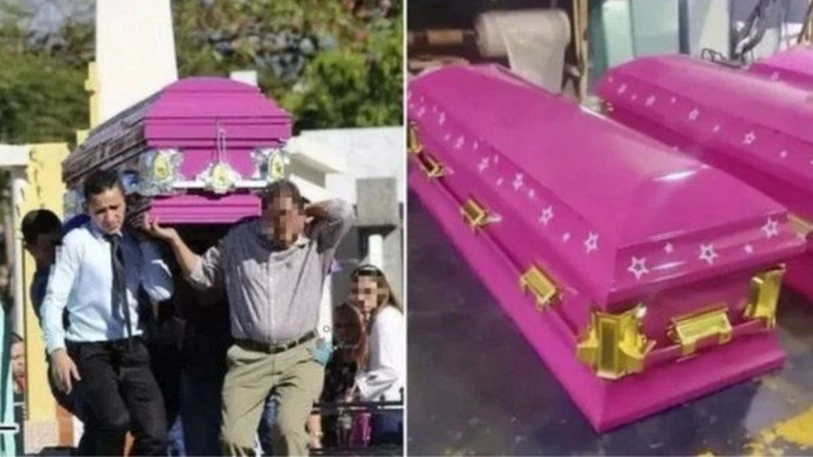 O firmă de pompe funebre din El Salvador oferă sicrie roz cu imaginea celebrei păpuşi Barbie