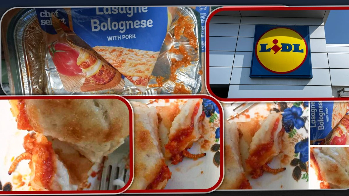 Lasagna cu viermi la Lidl! Unei femei din Iași i s-a făcut rău când a văzut ce iese din aluat. „Unul dintre copii a vomat” - FOTO, UPDATE
