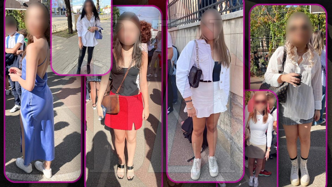 Ținutele extravagante, preferate în prima zi de școală. Decolteul adânc, fusta scurtă și mulată, noua uniformă în școli - FOTO