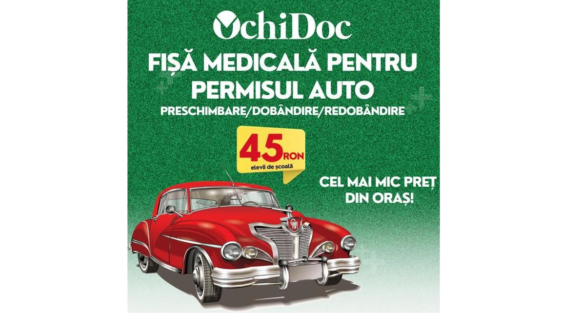 Fișa medicală pentru permis auto Iași