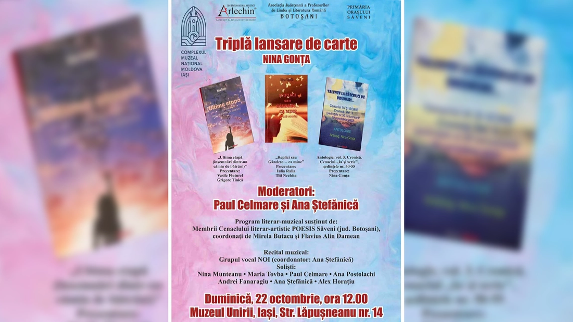 Triplă lansare de carte la Muzeul Unirii din Iași