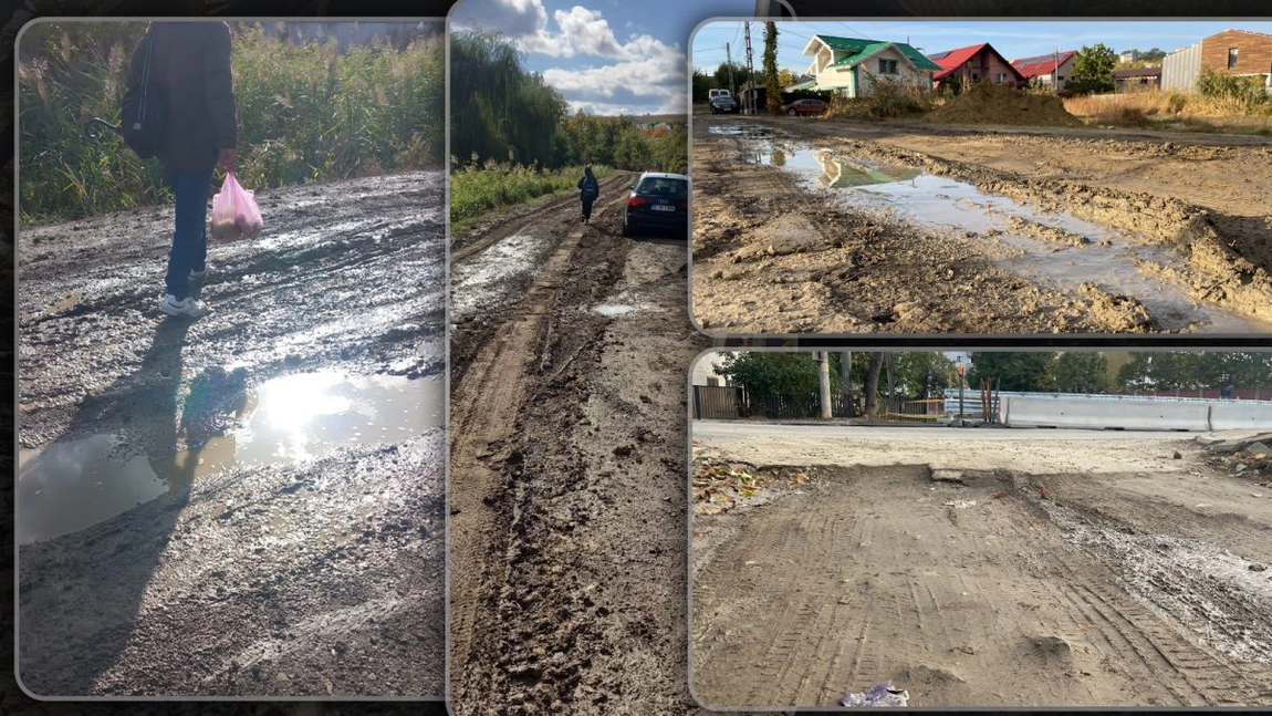 Imagini incredibile din cocina milionarilor din Iași. Aici s-au construit domenii de sute de mii de euro, dar mașinile de lux se scufundă în noroi – FOTO/VIDEO