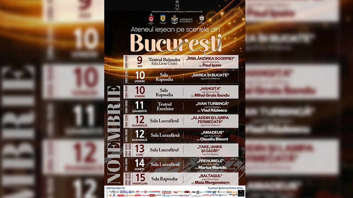 Ateneul Național din Iași pe scenele din București