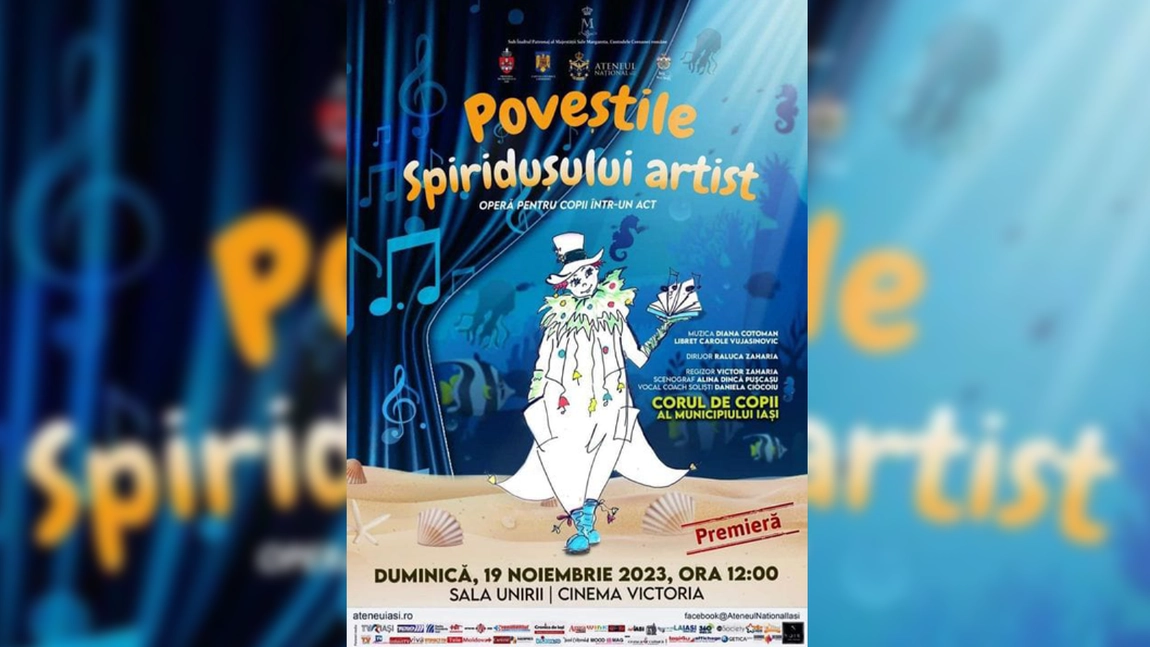 Ateneul Național din Iași anunță premiera operei pentru copii „Poveștile Spiridușului artist”