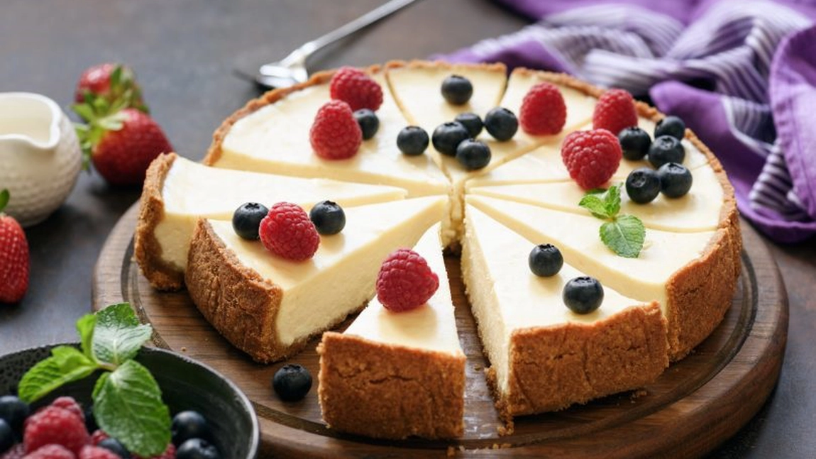 Tort cheesecake, aromat și incredibil de gustos. Desertul perfect la ceas aniversar