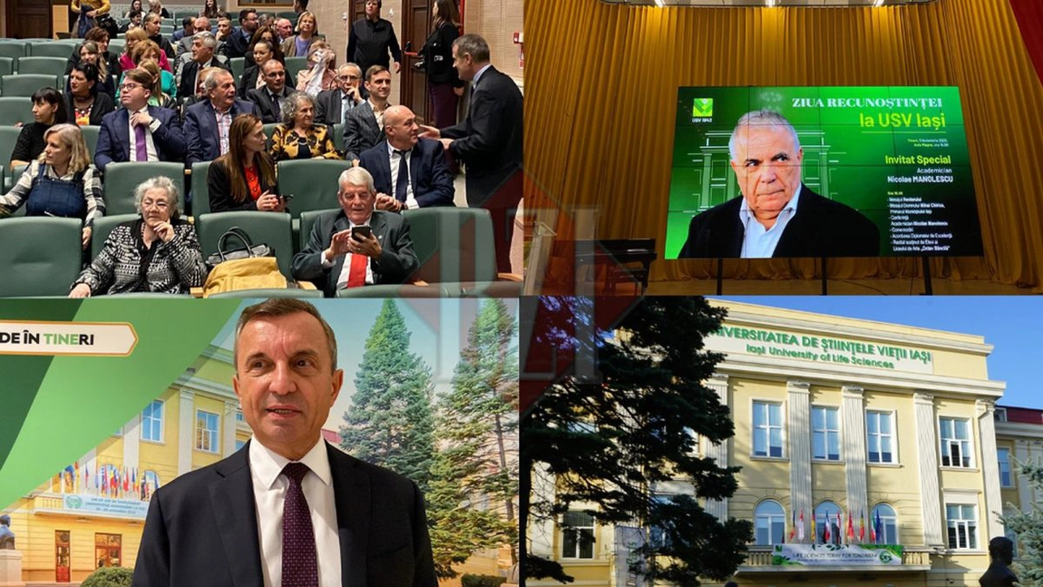 Ziua Recunoștinței Universitare, marcată la USVIași într-o manieră specială de rectorul instituției, prof. univ. dr. Gerard Jităreanu! Conferința specială susținută de președintele Uniunii Scriitorilor din România, Nicolae Manolescu - GALERIE FOTO, LIVE VIDEO