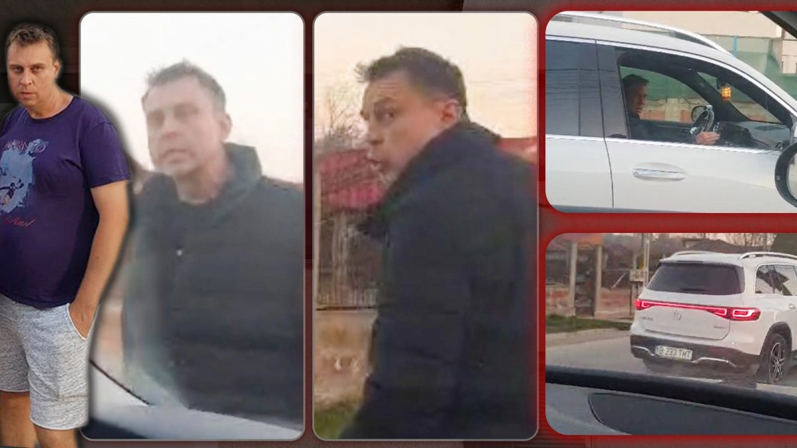 Dezvoltatorul Tudor Toma, filmat în timpul unei agresiuni! A coborât dintr-un Mercedes electric și a vrut să spargă geamul unui Volkswagen cu pasageri înăuntru. Reacția pentru BZI: „Du-te-n morții m...i” – FOTO/VIDEO