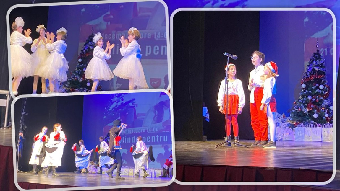 Copiii din centrele de plasament din Iași au susținut un program artistic cu ocazia sărbătorilor de iarnă! Iată ce surprize le-a pregătit Moș Crăciun
