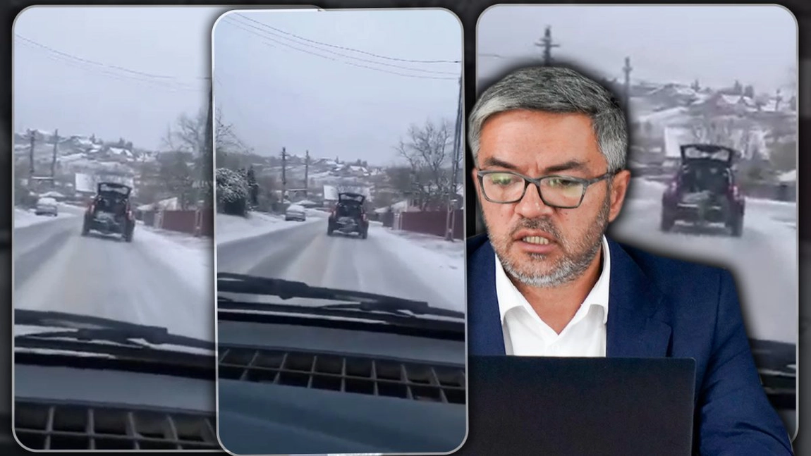 Așa au intervenit angajații Primăriei Rediu pe carosabil: pompierul înghesuit în portbagaj arunca sare. Imaginile sunt reale! – FOTO/VIDEO