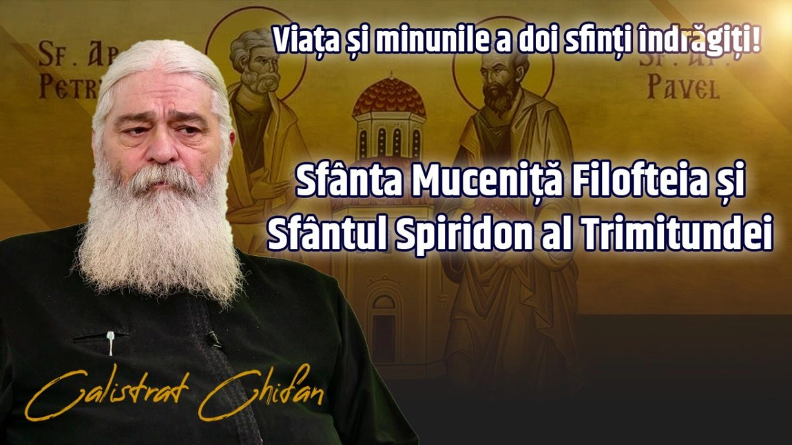 LIVE VIDEO - Părintele Calistrat Chifan vorbește la BZI LIVE despre viața și minunile a doi sfinți îndrăgiți: Sfânta Muceniță Filofteia și Sfântul Spiridon al Trimitundei - FOTO