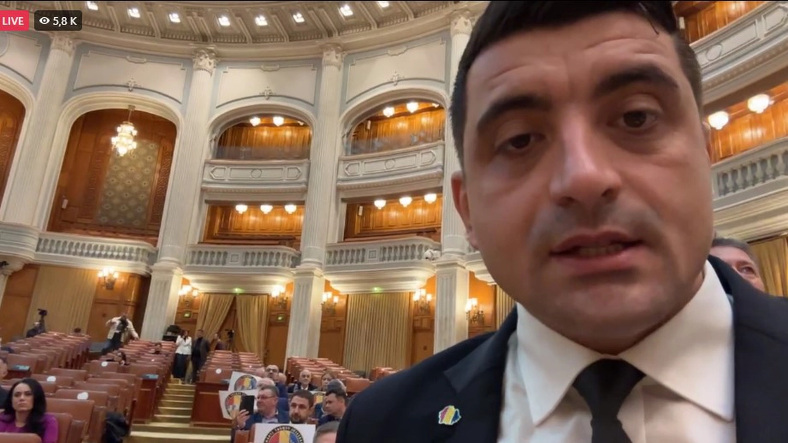 George Simion, președintele AUR, LIVE din Parlamentul României: Ținutul Secuiesc nu există - LIVE VIDEO