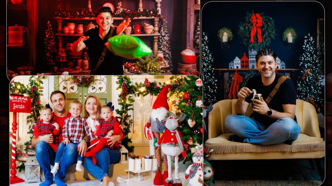 Ședințe foto de Crăciun în decoruri luxoase și rafinate la Iași. Clienții investesc mii de lei pentru a crea amintiri de neuitat