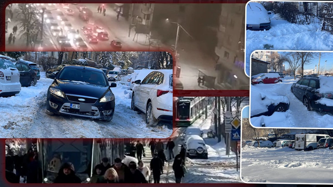 Iașul, ținta ironiilor în online, după ce autoritățile au fost surprinse de 30 cm de zăpadă în mijlocul iernii. Colaj cu videoclipuri amuzante de pe rețelele de socializare - FOTO/VIDEO