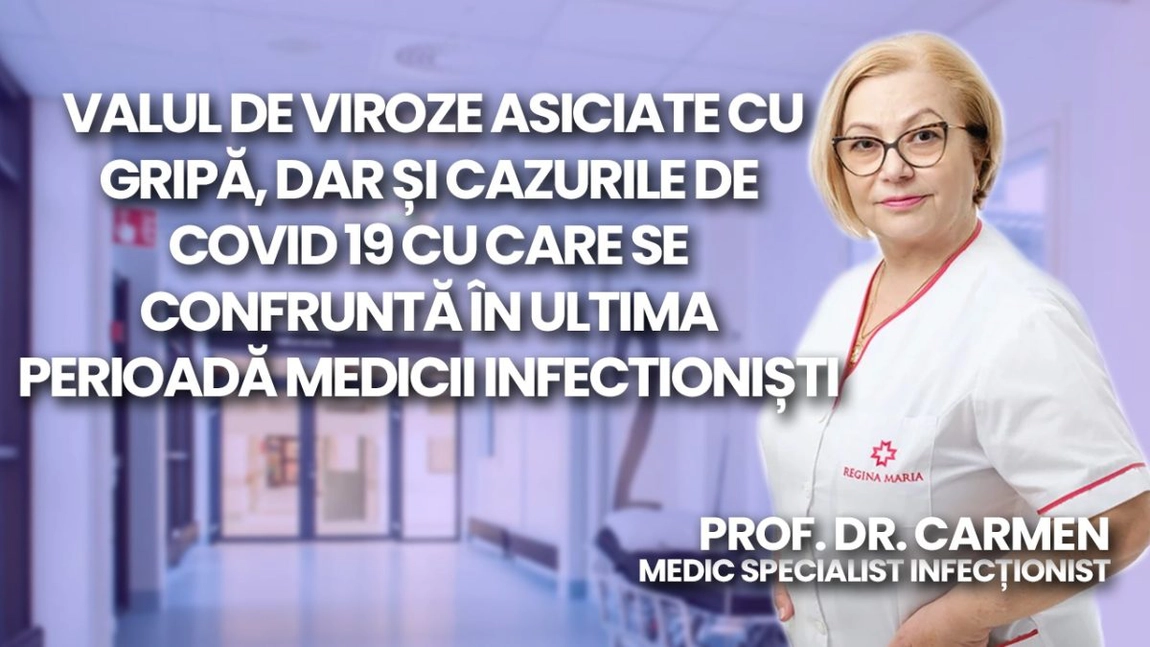 LIVE VIDEO - Prof. dr. Carmen Dorobăț, medic specialist infecționist, Spitalul de Boli Infecțioase „Sf. Parascheva” Iași, discută în emisiunea BZI LIVE despre valul de viroze asiciate cu gripă, dar și cazurile de Covid 19 cu care se confruntă în ultima perioadă medicii infectioniști