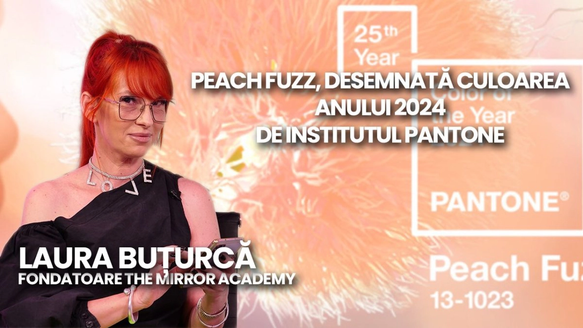 LIVE VIDEO - Peach Fuzz, desemnată culoarea anului 2024 de Institutul Pantone. Laura Buțurcă, fondatoare The Mirror Academy, în studioul BZI LIVE - FOTO
